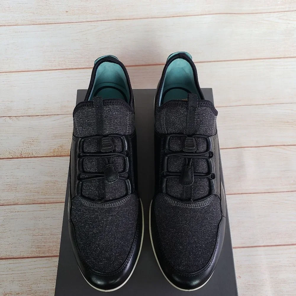 ECCO Women's Bluma Casual Walking Comfortable Sneakers Black White Size 10-10.5